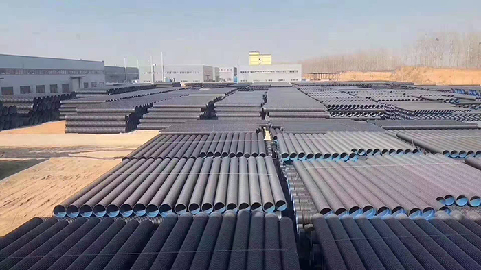 焦作-鄭北孔雀城綠化工程在潔爾康采購(gòu)PE波紋管及PE管件